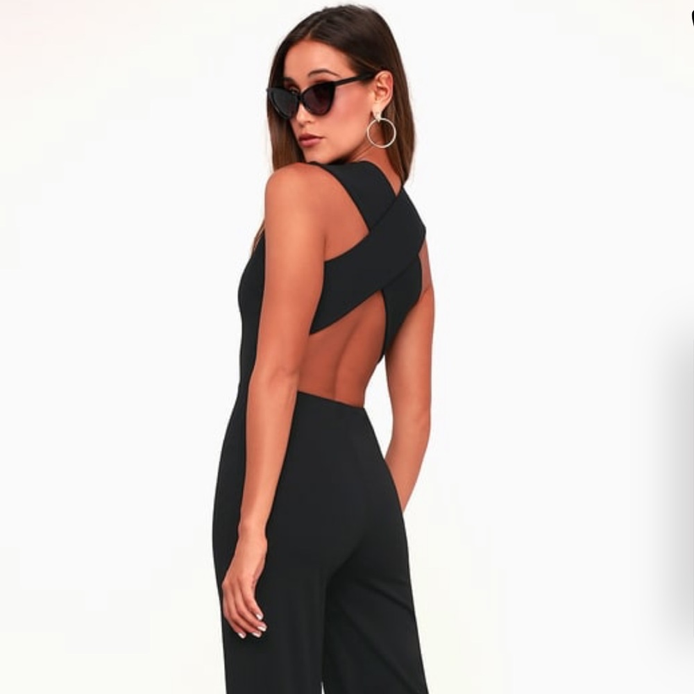 Black Backless Jumpsuit